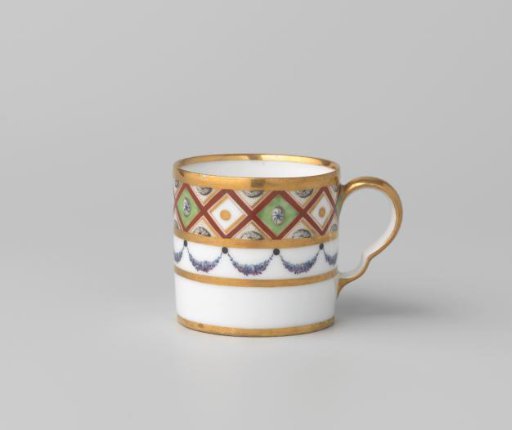 Cup with roundels in lozenges and garlands