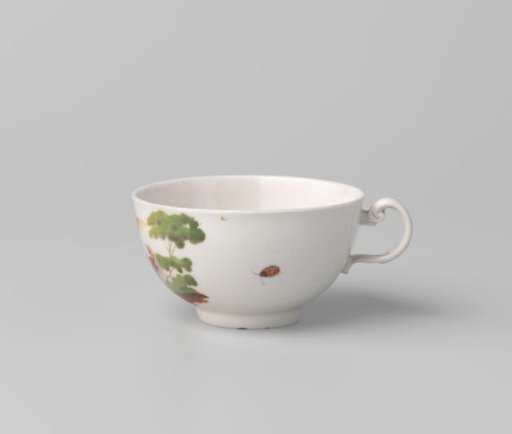 Cup with birds in a landscape