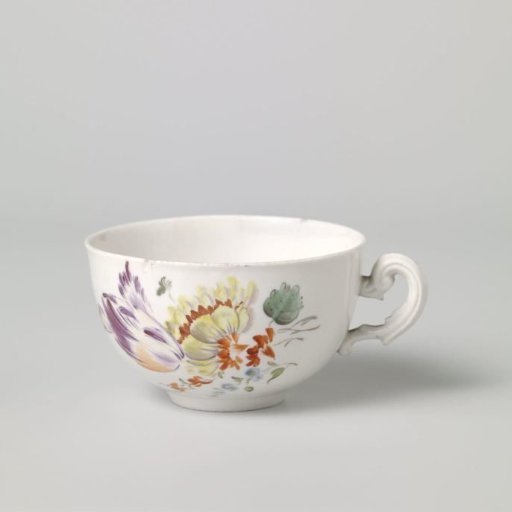 Cup with flower sprays