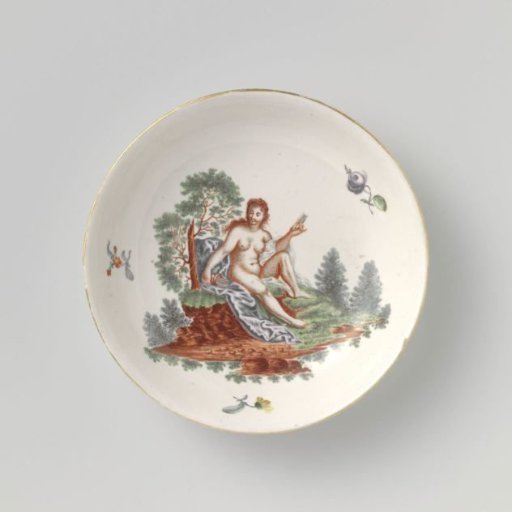 Saucer with Venus in a landscape