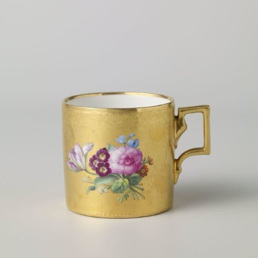 Cup with bouquets