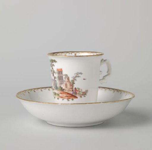 Cup with a landscape