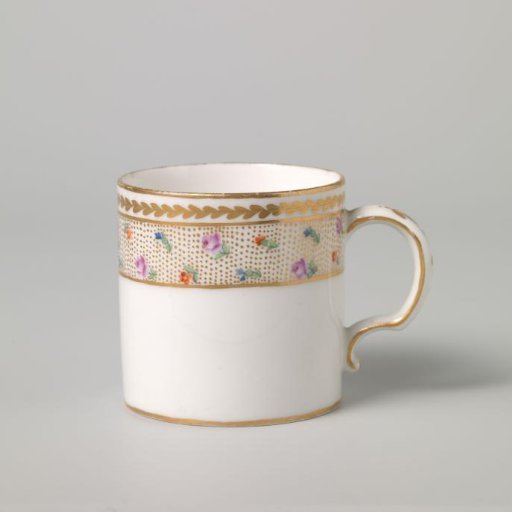 Cup with flower sprays and a foliate scroll