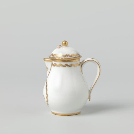 Cover of a milk jug with a foliate scroll