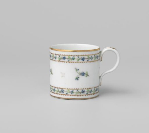 Cup with flower sprays and floral scrolls