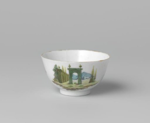 Cup with a landscape