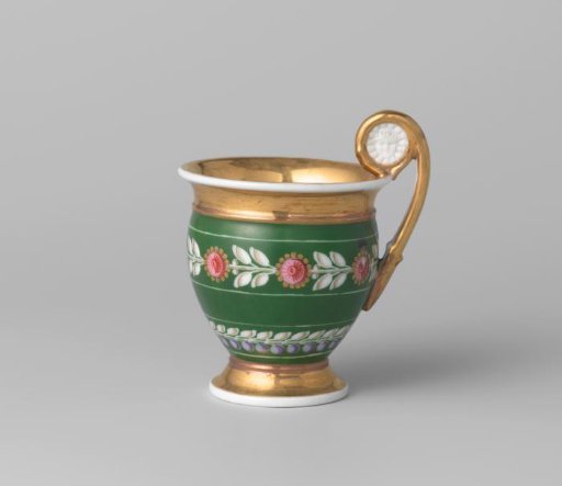 Cup with floral and fruit scrolls