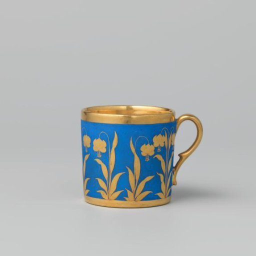 Cup with Stylized Flowering Plants