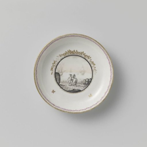 Saucer with a man on the coast