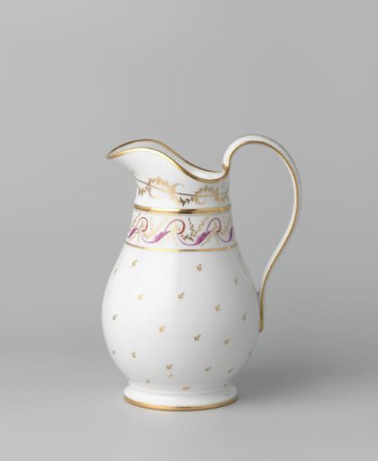 Ewer with floral scrolls and flower sprigs