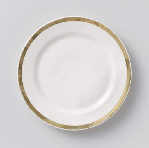 Plate with a golden border