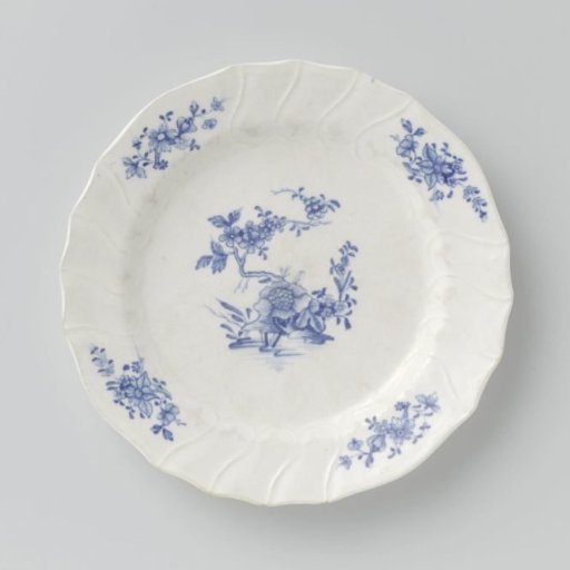 Plate with flowering plants and flower sprays