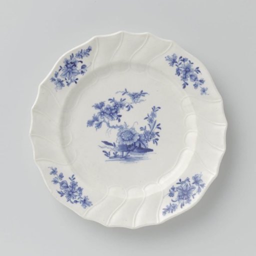 Plate with flowering plants and flower sprays