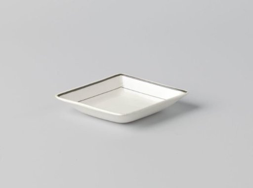 Rhomboid Plate of Hard-Baked Earthenware; Wedgwood Creamware