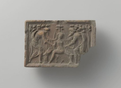 Fireplace stone with a representation of Susanna in the bath