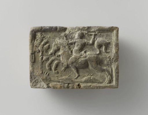 Fireplace with an image