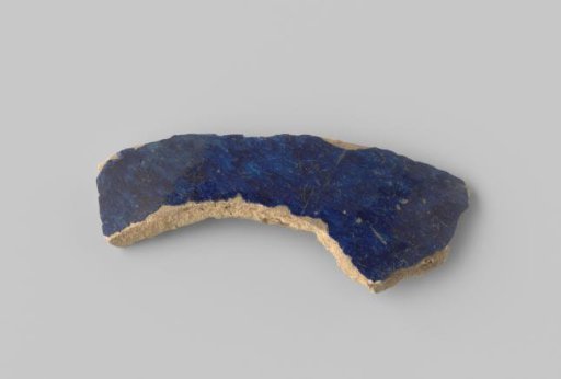 Majolica sherd with blue decoration