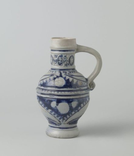 Jug with roundels, chip carving and medallions