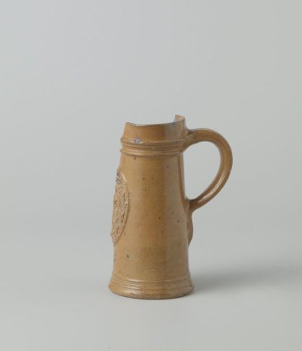 Fragment of a tankard with a lady playing music