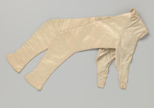 Spencer with sleeves of cream-coloured satin and a bodice of white linen