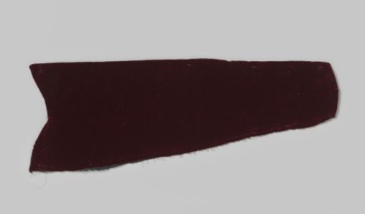 Part of dark red velvet, belonging to a kimono
