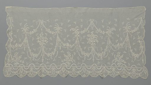 Veil of needle lace and bobbin lace (Vieux Bruxelles lace)