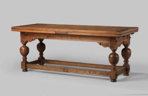 Drawn table on claw feet