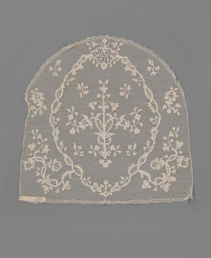 Bonnet of needle lace