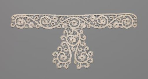 Collar with attached jabot