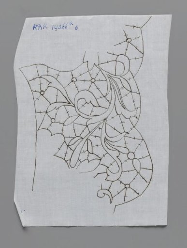 Pricking for making part of a collar of needle lace