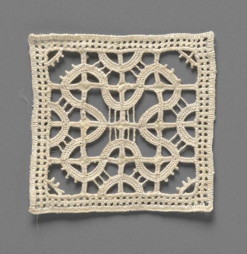 Lace doily with a star in a geometric pattern
