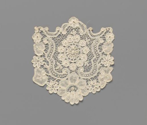 Slip of a Necktie of Mixed Lace in the Shape of a Coat of Arms