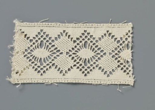 Insert of Bobbin Lace with a Diamond Pattern