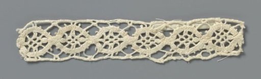 Insert of bobbin lace with linked openwork ovals