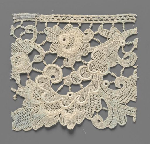 Strip of machine-made lace