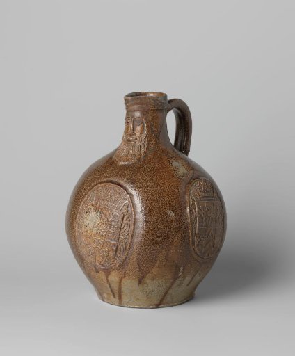 Jug (Bartmann jug) with coats of arms