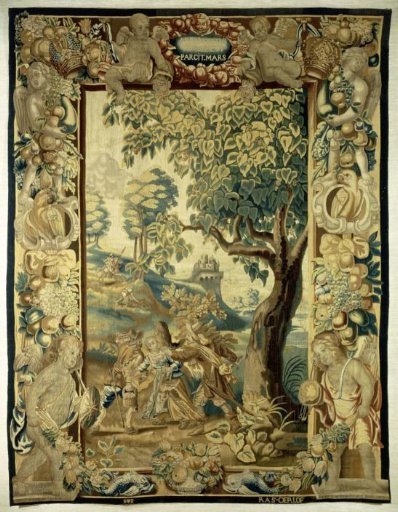 Landscape with Soldiers Attacking a Woman