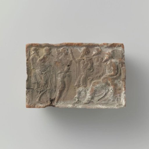 Fireplace Stone Depicting Susanna Being Brought Before the Elders
