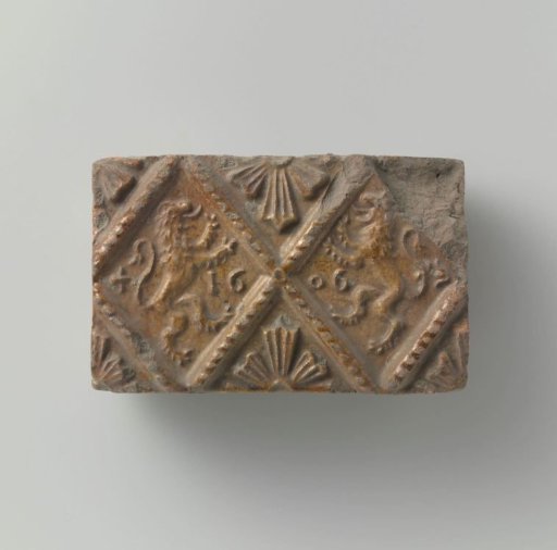 Fireplace tile, glazed