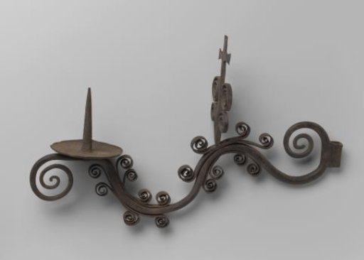 Wrought iron wall sconce