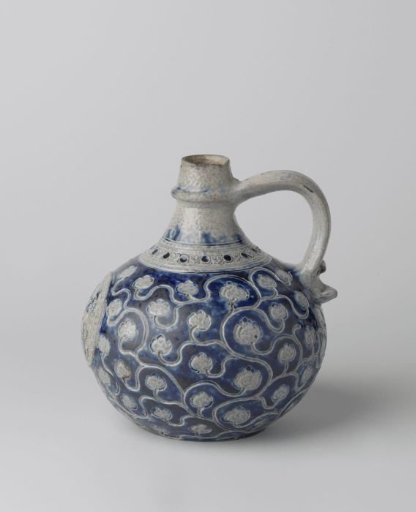 Jug with a coat of arms and floral scrolls