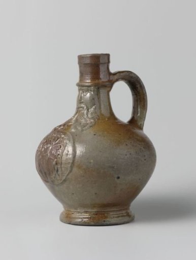 'Bartmann jug' with the Fall of Adam and Eve