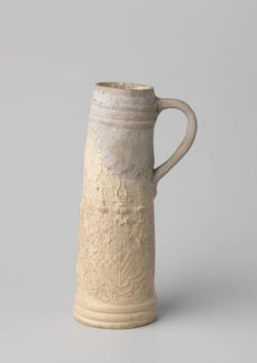 Tankard (schnelle) with the life of Jonas and two coats of arms