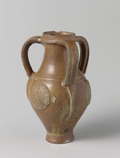 Jug with three handles and Lady Justice