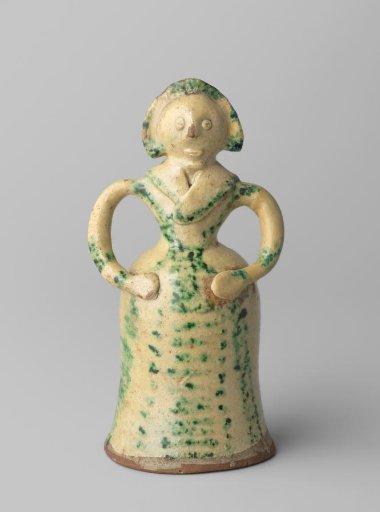 Potter's cup in yellow and green
