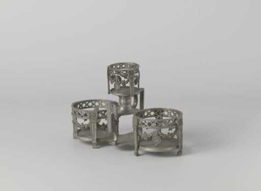 Oil and vinegar set of glass and tin