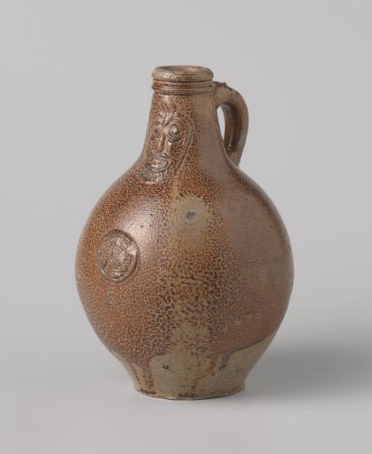 Jug (Bartmann jug) with birds in a medallion