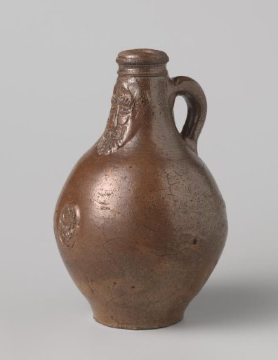 Jug (Bartmann jug) with a bird