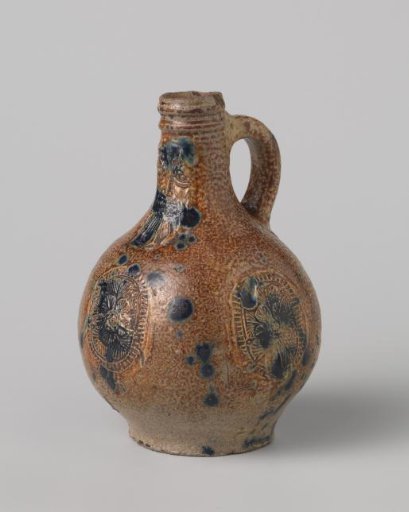 Jug (Bartmann jug) with a flower in a medallion
