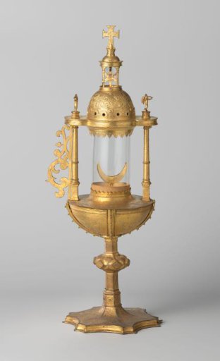 Monstrance of gilded copper